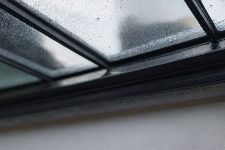 一场暴雨后,天窗边沿渗水了